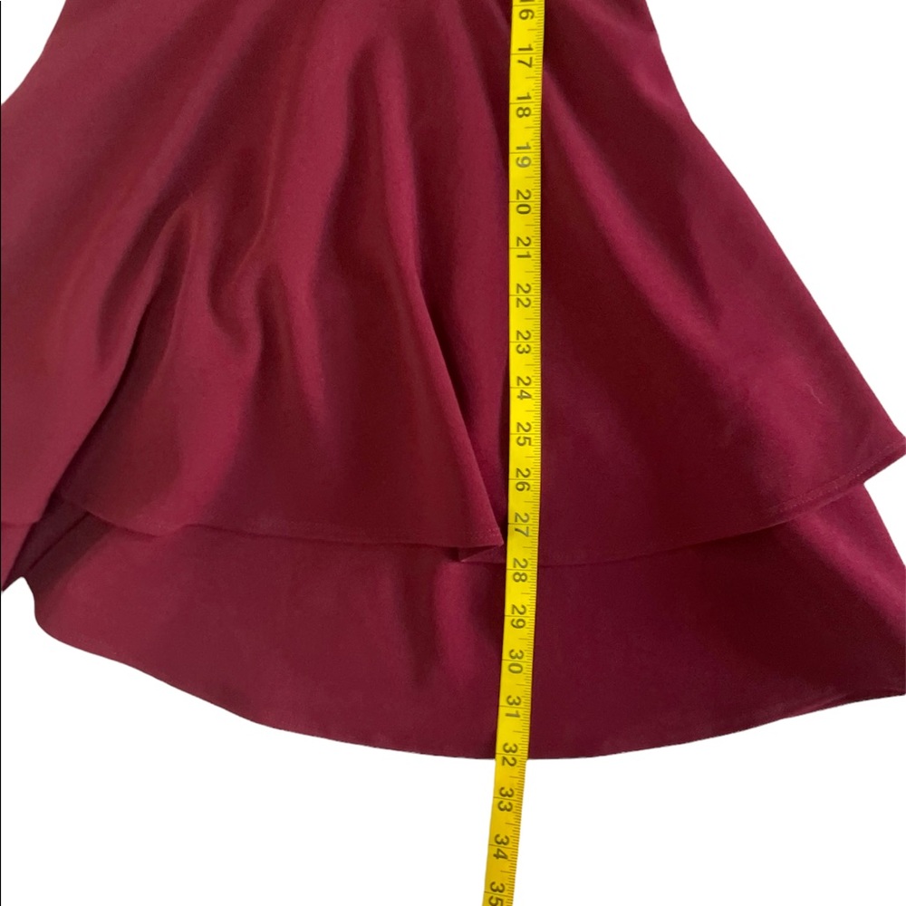 B. Darling A Line Mini Dress in Burgundy Sz 4 - Picture 6 of 9